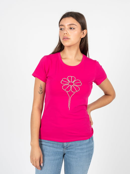 Rebel Queen by Liu Jo T-Shirt Woman's Pink - Image 3