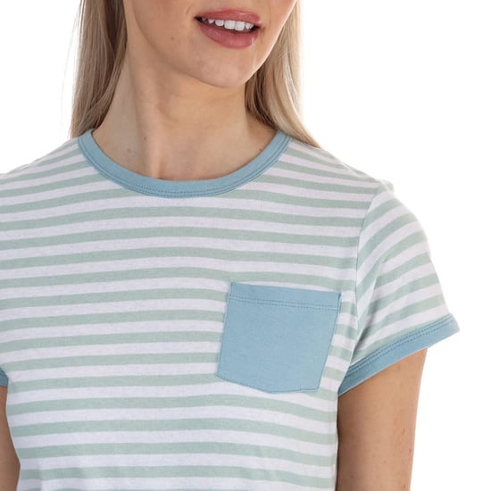 Women's Brave Soul Striped T-Shirt in Mint