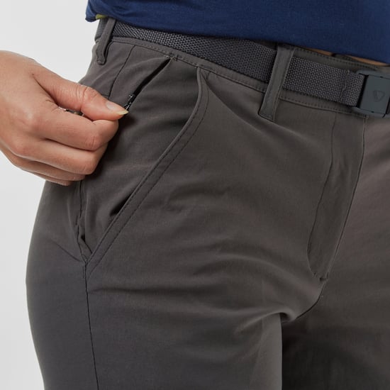 Brasher Women's Walking & Hiking Stretch Shorts with Multiple Pockets and Matching Belt