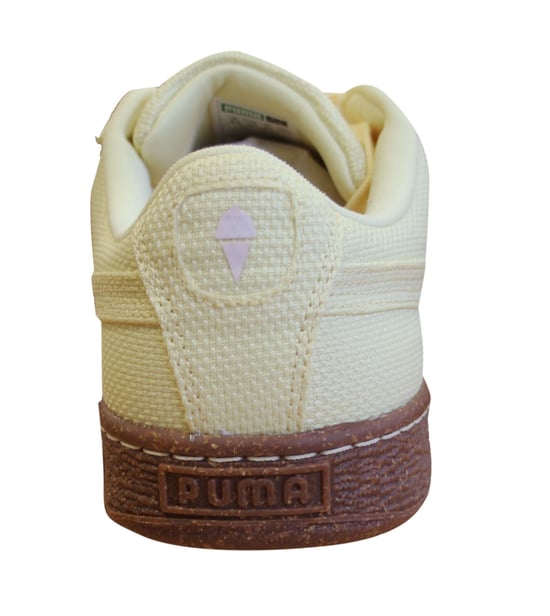 Puma Basket Ripstop Ice Cream Yellow Textile Lace Up Mens Trainers 362340 01