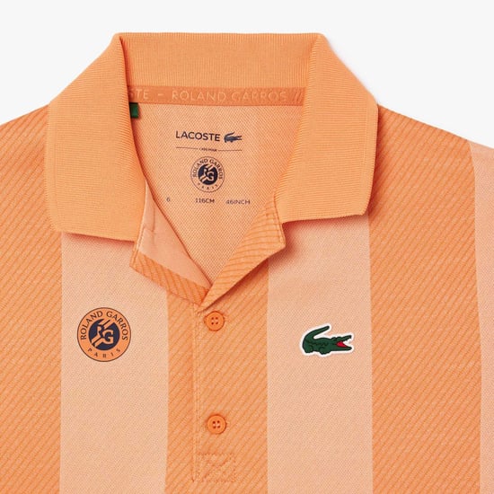 Boy's Lacoste Juniors Roland-Garros Edition Polo Shirt in Orange