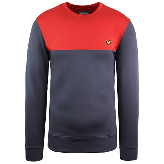 Lyle & Scott Crew Mens Red/Navy Sweater - Image 1