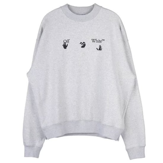 Off-White Big OW Logo Skate Fit Grey Sweatshirt