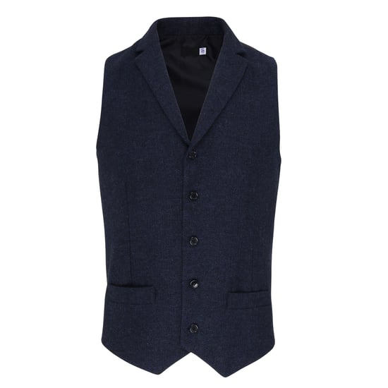 Premier Mens Herringbone Waistcoat (Navy)