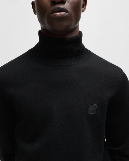 BOSS Orange Akiro Heren Funnel Neck Trui - Image 2