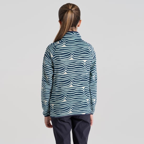 Kai Half Zip Fleece Poseidon Blue Print