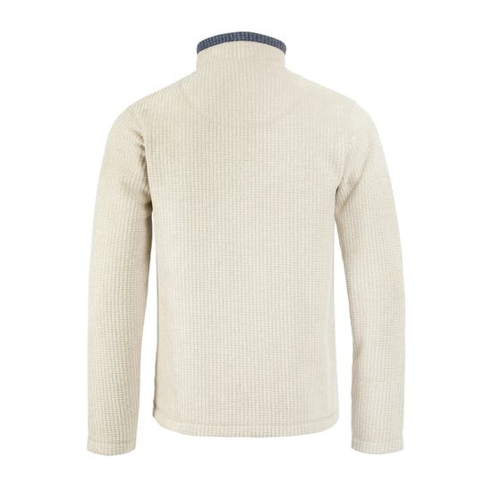 Weird Fish Heren Newark Grid Eco Friendly Quarter Zip Fleece Top (Ecru) - Image 2