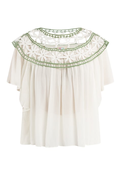 IZIA shirt with floral lace gaya