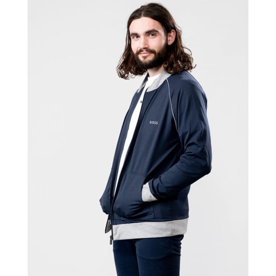 BOSS Orange Mix & Match Mens Zip Through Loungewear Sweatshirt - Image 3