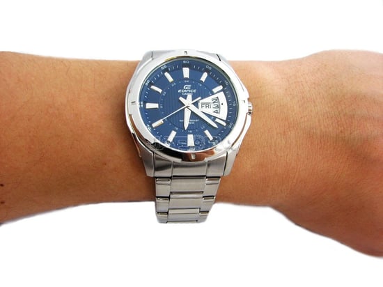 Casio Edifice Men's Silver Watch EF-129D-2AVEF - Image 5