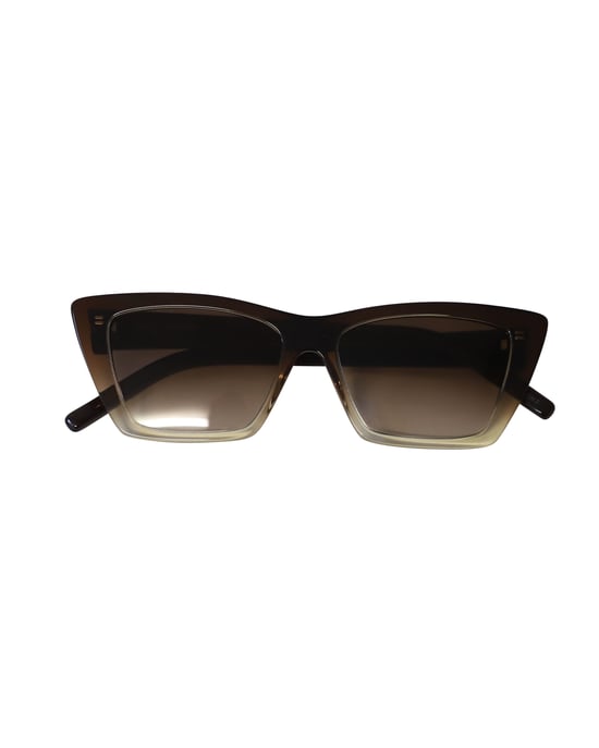 Saint Laurent Cat Eye Sunglasses in Brown Acetate - Image 5