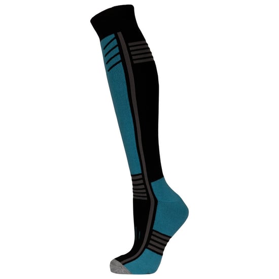 Trespass Unisex Adult Icy Ski Socks (Black/Storm Blue) - Image 3
