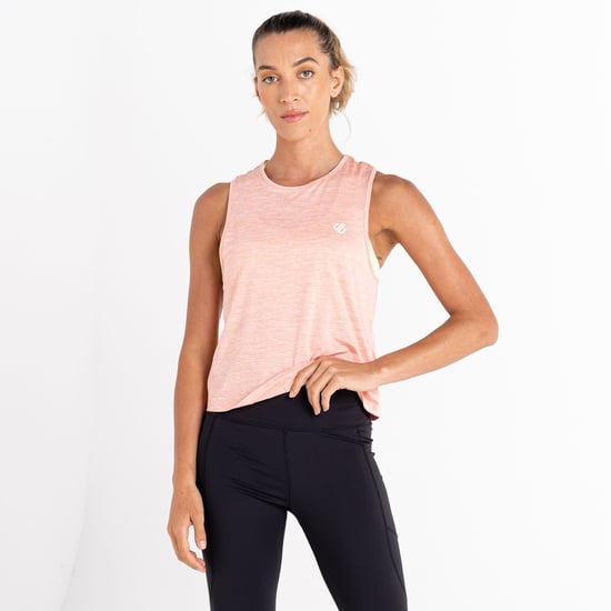Dare 2B Womens/Ladies Meditate Marl Crop Top (Apricot Blush)
