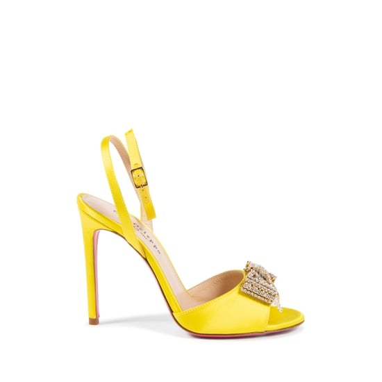 Satin Bow Sandal - Yellow - Image 1