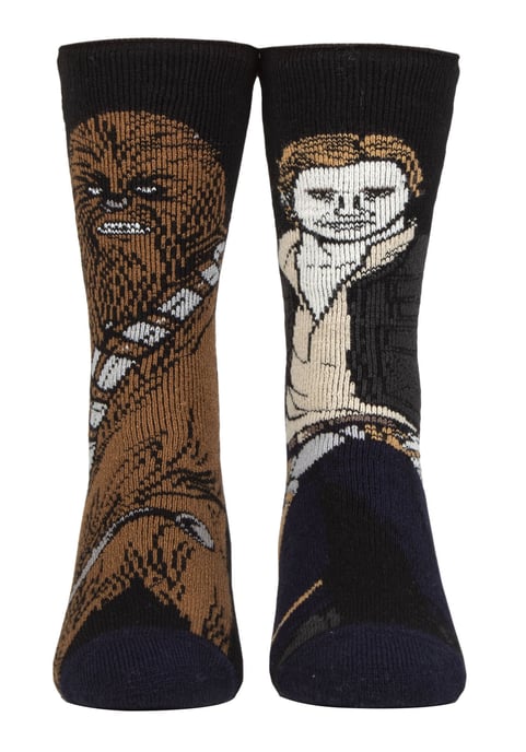 Star Wars-strumpor för herrar | Heat Holders Lite | Termosockor för vintern - Chewie & Hans - Image 1