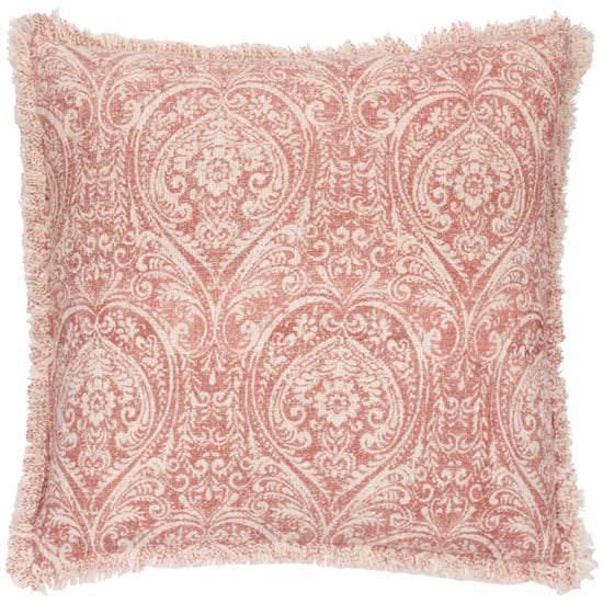 Paoletti Durelle Damask Fringed Cushion Cover