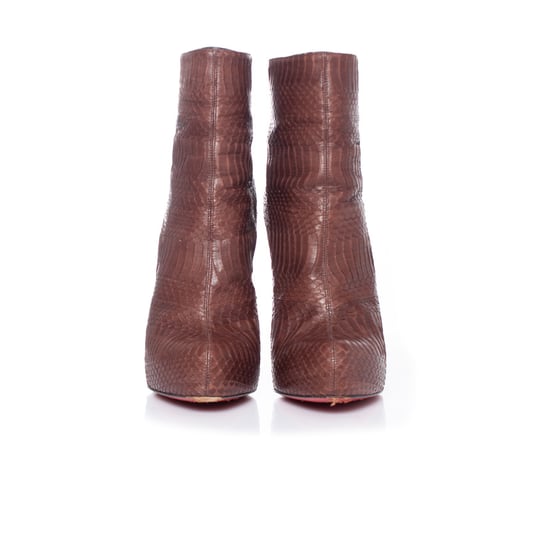 Snakeskin platform boots - Image 4