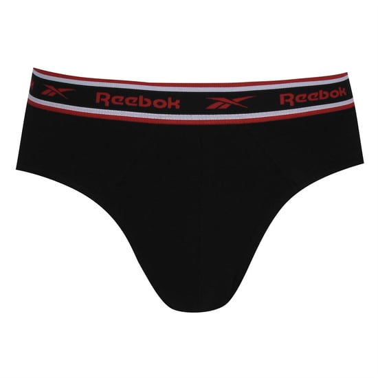Reebok Mens 3 Pack Cotton Elastane Briefs Underwear