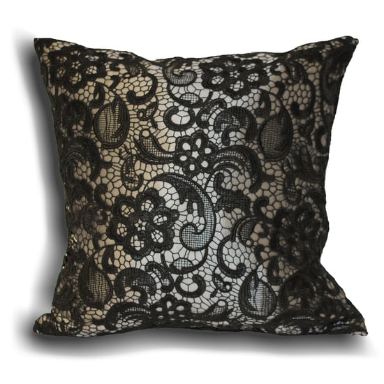 Riva Home Macrame Embroidered Lace Square Cushion Cover - Image 1