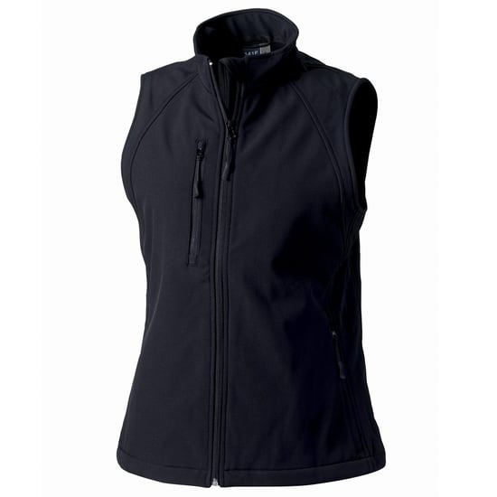 Russell Ladies/Womens Soft Shell Breathable Gilet Jacket (Black) - Image 2