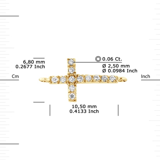 DIADEMA - Bracelet - Yellow Gold - Diamonds - White