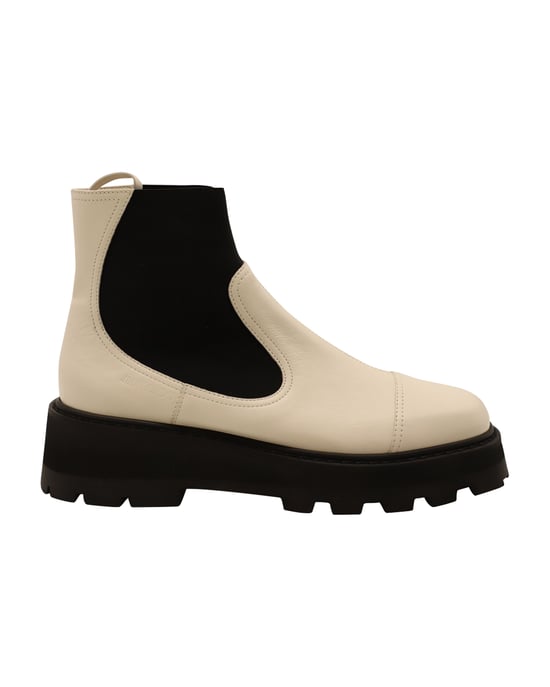 Jimmy Choo Clayton Boots in White Leather - Image 1