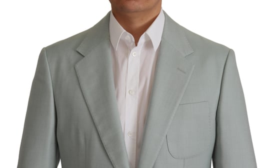 Dolce & Gabbana Light Green Cashmere Silke Herrblazer - Image 5