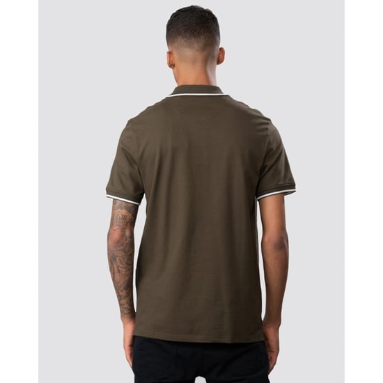 Lyle and Scott Tipped Olive Polo Shirt - Image 4
