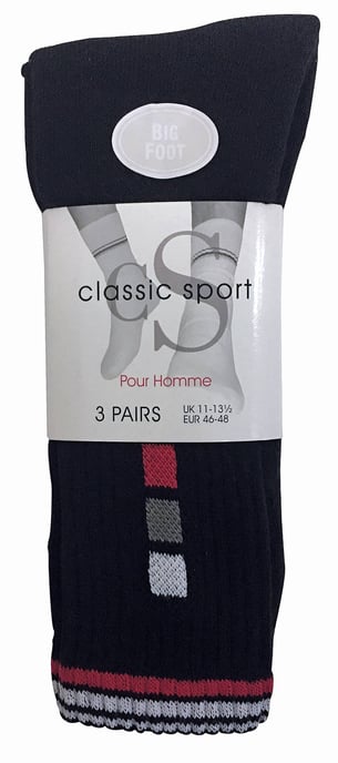 6-Pack Heren Gevoerde Ademend Katoenen Classic Sportsokken 11-14 UK - Image 2