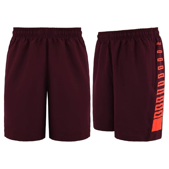 Under Armour HeatGear Stretch Waist Burgundy Mens Loose Shorts 1320869 600