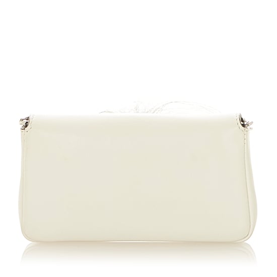 Vintage Fendi Micro Monster Leather Baguette White - Image 3