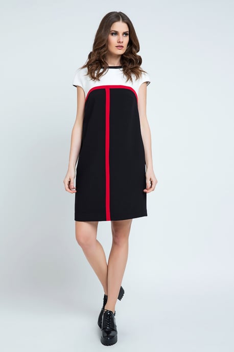 Stripe Detail Sack Dress - Image 2
