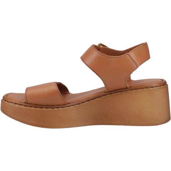 Hush Puppies Beatrix Wedge Leather Women's Tan Sandals - Image 4