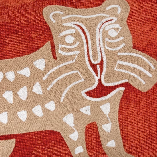 Wylder Dynasty Leopard Embroidered Chenille Cushion Cover - Image 4