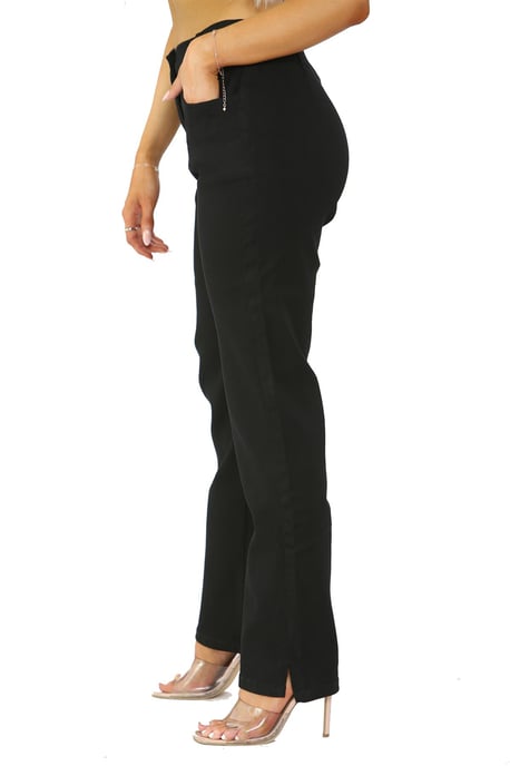 MYT Damesjeans met elastische taille aan de zijkant in zwart - Image 3