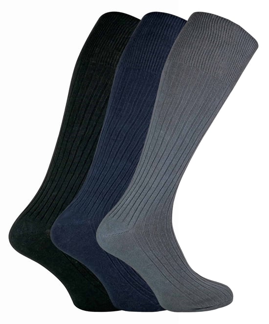 SOCK SNOB - 3 par långa knästrumpor i 100% bomull för herrar - Image 1
