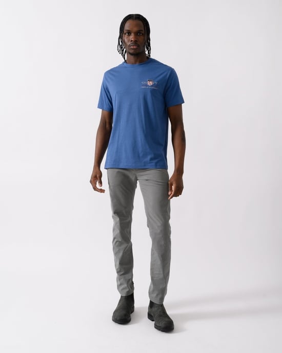 GANT Mens Regular Fit Embroidered Archive Shield T-Shirt - Image 3