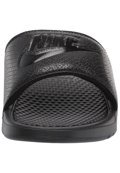 Nike Benassi Slip On Sliders in Black/Black - Image 3
