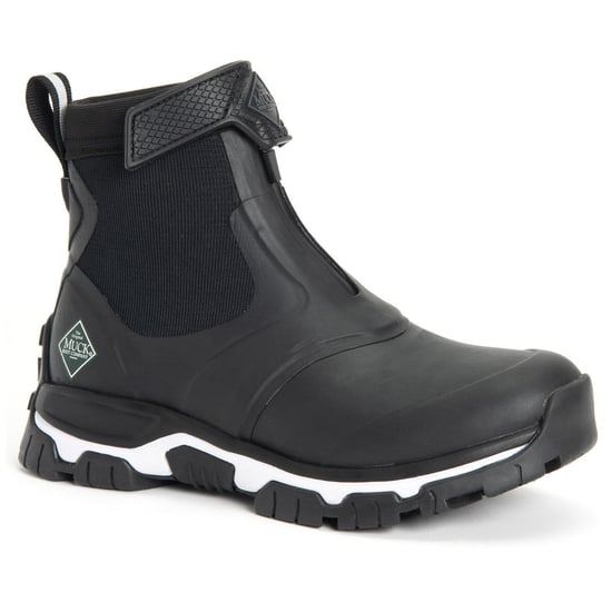 Muck Boots Apex Mid Zip Rubberen Zwarte/Witte Regenlaarzen - Image 2