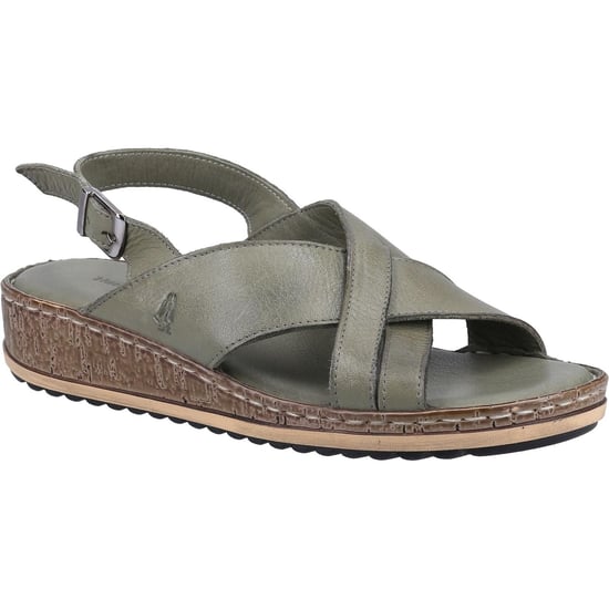 Hush Puppies Vrouwen/dames Elena Leren Wigsandaal (Olijf) - Image 1