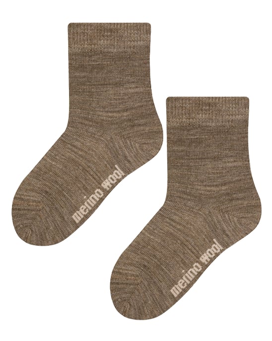 Steven - Kids Warm Merino Wool Thermal Socks - Beige - Image 1