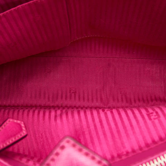 Vintage Fendi 2Jours Leather Satchel Pink