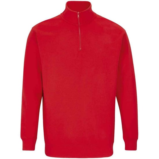 SOLS Uniseks Conrad Sweatshirt met Quarter Zip voor volwassenen (Helder rood) - Image 1