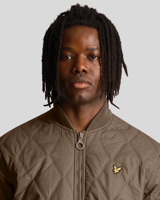 Lyle & Scott Branded Linden Khaki Short Lightweight Jacket - Image 4