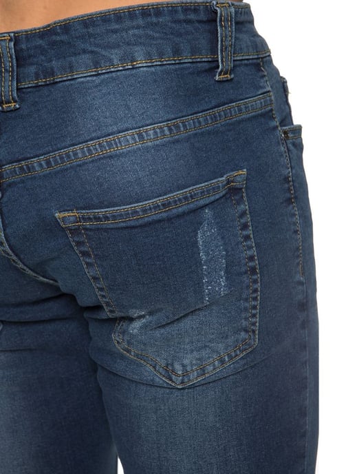 Mens Ripped Skinny Shorts - Image 4