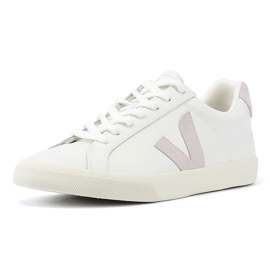 Veja Esplar Leather Women's White/Pink Trainers - Image 3