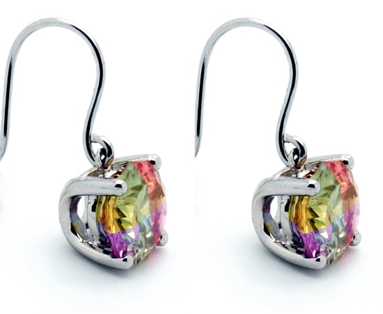 Orphelia Dames 925 Sterling Zilver Dangle Oorbellen - Zilver CC-28 - Image 2