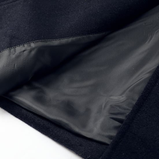 Knälång vinterullrock för män Slim Fit Turn-Down Collar Business Coats Blå - Image 6