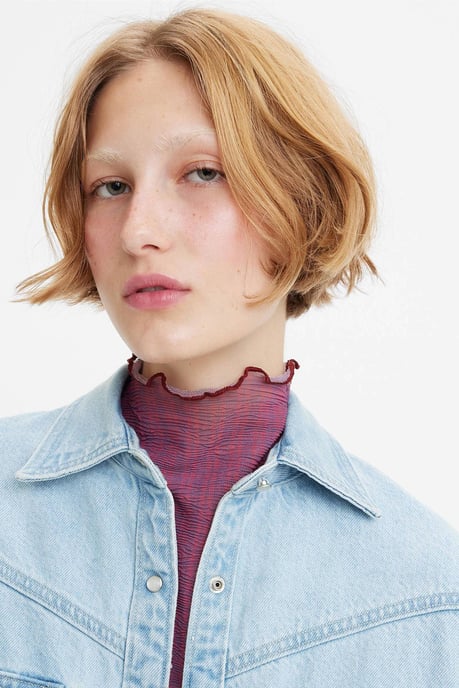 Levi's denim blouse light blue denim