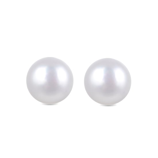 Luxenter Sterling Silver 925 örhängen med vit pärla avslutade i 18K gult guld - Basic - Image 1